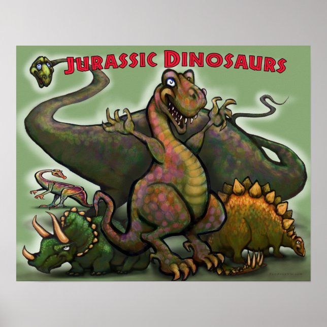 Póster Dinosaurios Jurásicos (Frente)