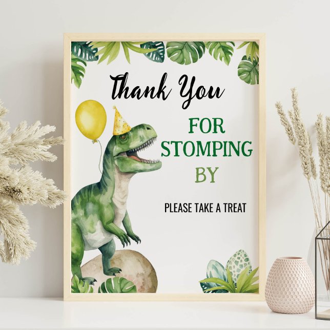 Póster Dinosaurios Rótulo Favor de Cumpleaños (Subido por el creador)