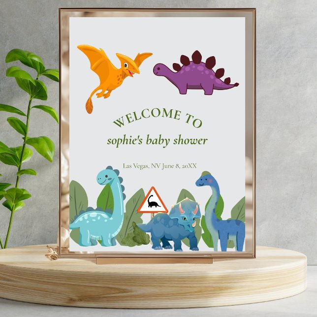 Póster Dinosaurs Crossing, Pterodactyl, Welcome Sign (Subido por el creador)