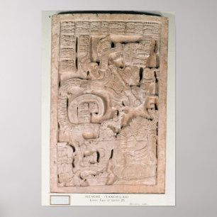 Póster Dintel de Yaxchilan, último período clásico