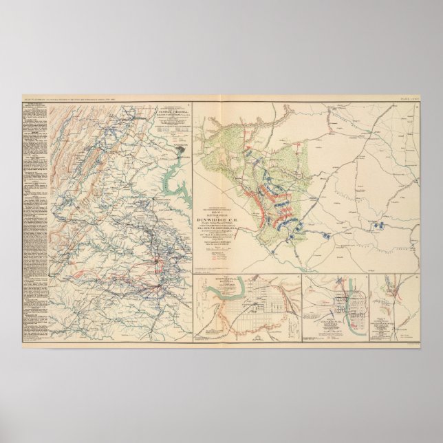 Póster Dinwiddie CH de Virginia Central (Frente)