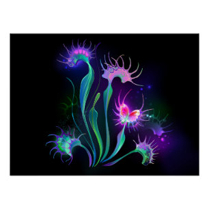 Póster Dionea muscipula brillante