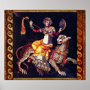 Póster DIONYSOS CON UNA LEOPARDA DE FANTASMA EN EL Mosaic