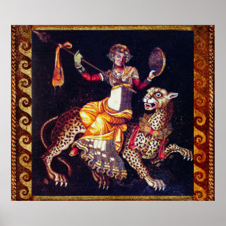 Póster DIONYSOS CON UNA LEOPARDA DE FANTASMA EN EL Mosaic