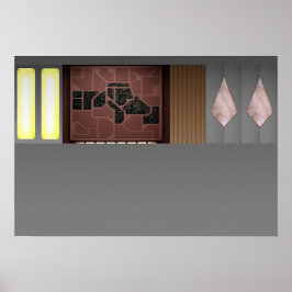 Póster Diorama de la habitación de la puerta de enlace