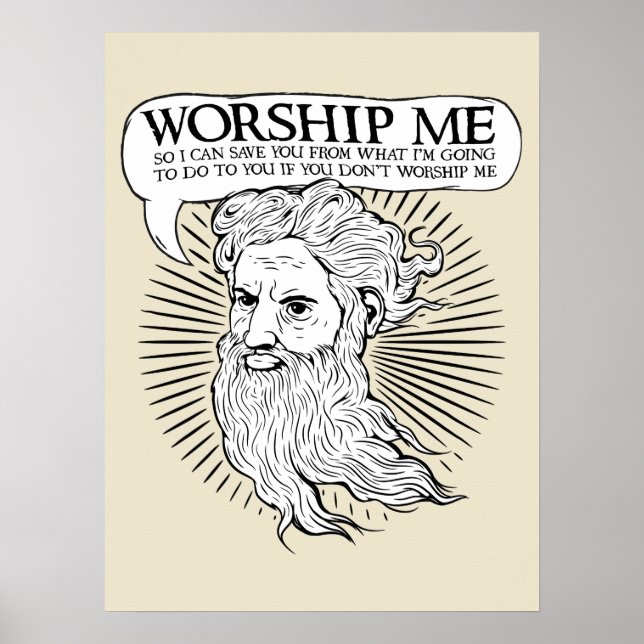 Póster Dios: Adorarme para salvarte de mí (Frente)