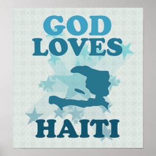 Póster Dios ama a Haití