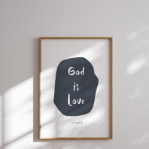 Póster Dios ama a los niños biblia verso poster