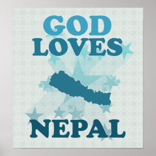 Póster Dios ama Nepal