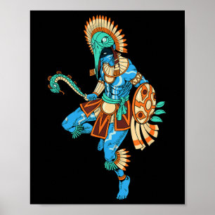 Póster Dios Azteca De Guerra Y Sol - Huitzilopochtli