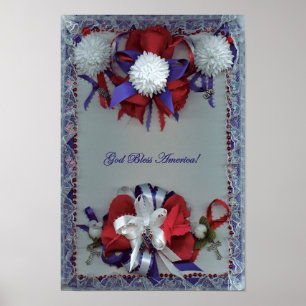 Póster Dios bendice América