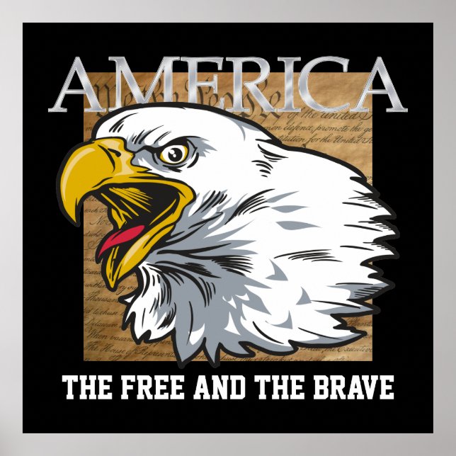 Póster Dios bendiga a Estados Unidos (Frente)