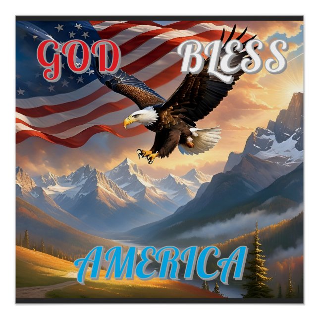 PÓSTER DIOS BENDIGA A ESTADOS UNIDOS (Anverso)