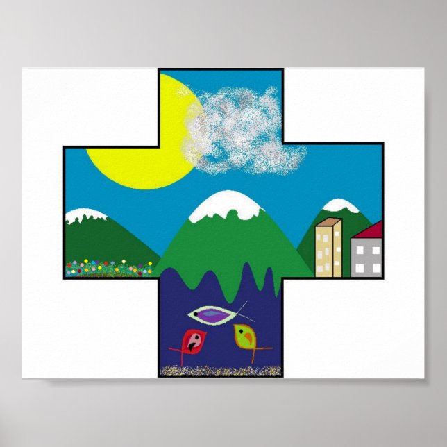 Póster Dios bendiga a la NW (Frente)