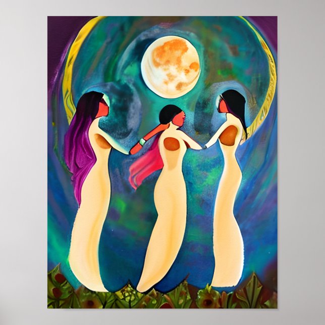 Póster Dios bendiga a todos bajo la luna (Frente)