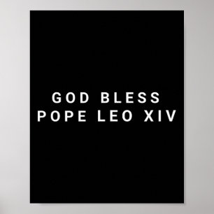 Póster Dios bendiga al Papa Leo Xiv
