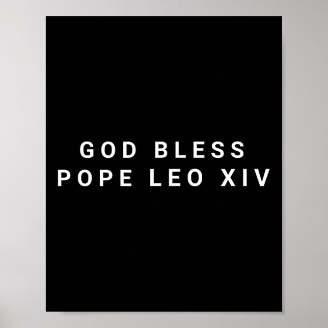 Póster Dios bendiga al Papa Leo Xiv (Frente)