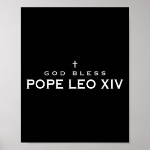 Póster Dios bendiga al Papa León Xiv Robert Francis Prevo