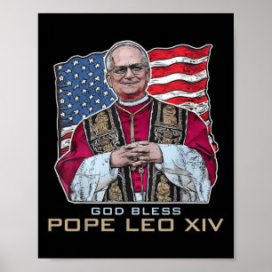 Póster Dios bendiga al Papa León Xiv Robert Nuevo Papa Re