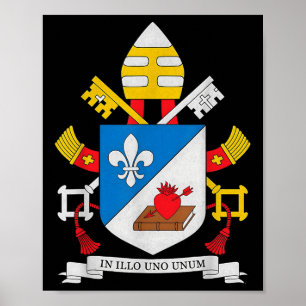 Póster Dios bendiga al Papa León Xiv Símbolo Leone Xiv