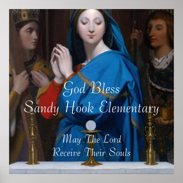 PÓSTER DIOS BENDIGA SANDY HOOK ELEMENTARIO QUE EL SEÑOR.. (Frente)