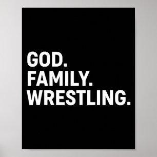 Póster Dios cristiano. Familia. Lucha libre. - Fe Familia