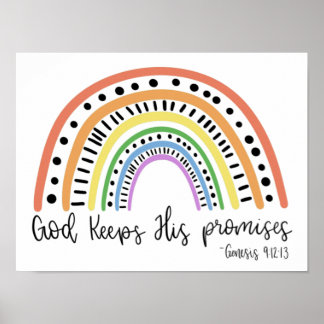 Póster Dios cumple sus promesas - Arcoiris
