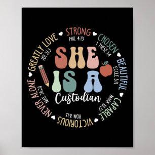 Póster Dios Custodio Dice Versículo Bíblico Cristiano De 