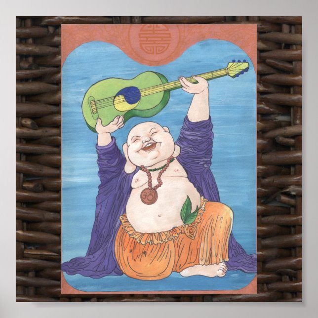 Póster Dios de Guitarra Riendo (Frente)