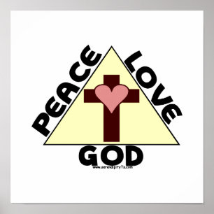 Póster Dios del amor de la paz