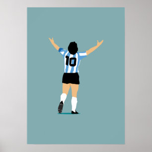 Póster Dios del Fútbol El Más Grande de Todos los Tiempos