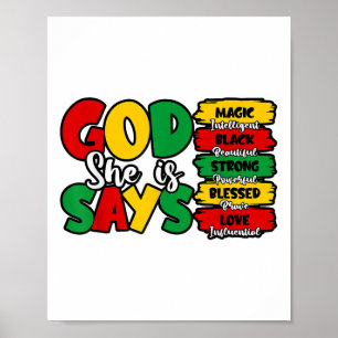 Póster Dios Dice Que Es Biblia Verse El Diecinueve Negro