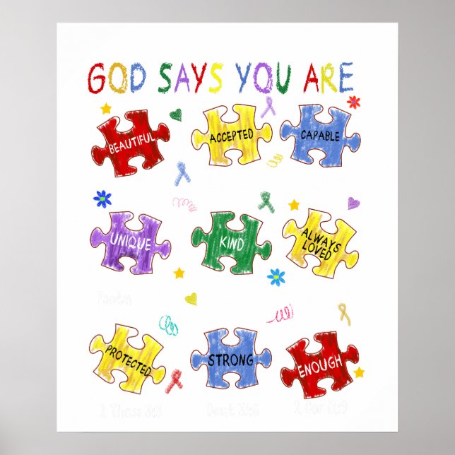 Póster Dios dice que lo eres, retro, vintage (Frente)