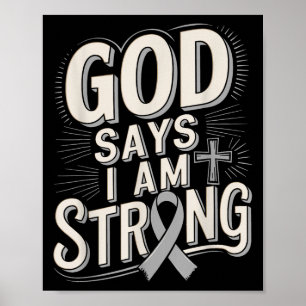 Póster Dios dice que soy un sobreviviente fuerte de la di