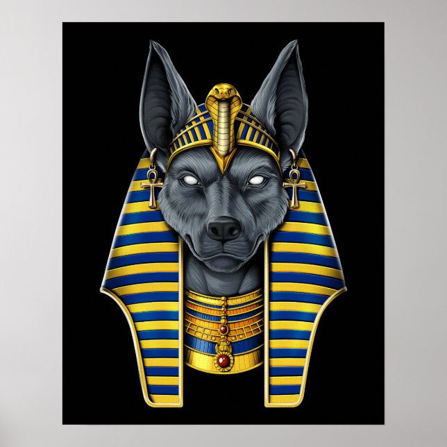 Póster Dios egipcio Anubis (Frente)