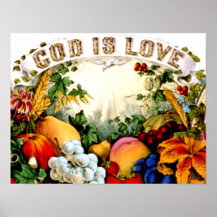 Póster Dios es amor Poster PRINT