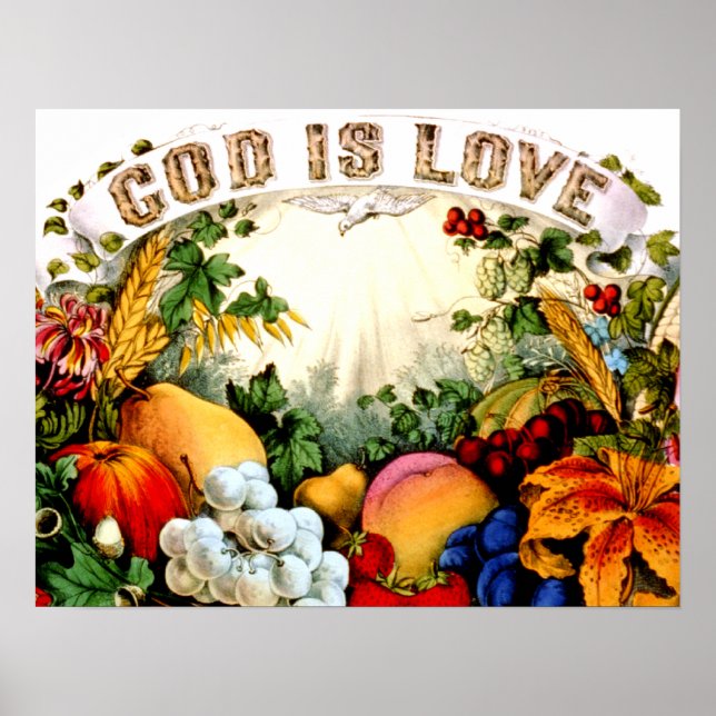 Póster Dios es amor Poster PRINT (Frente)