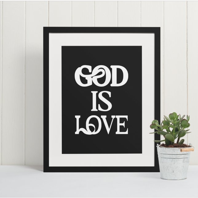 Póster Dios es amor" Tipografía de fe artística (Subido por el creador)