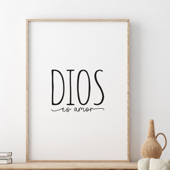 Póster Dios es amor, versículo de la Biblia en español (Subido por el creador)
