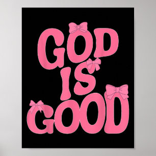 Póster Dios Es Bueno, Nk Bow Cristiano Jesús Mujeres Chic