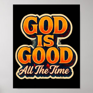 Póster Dios Es Bueno Todo El Tiempo Fe Cristiana Jesucris