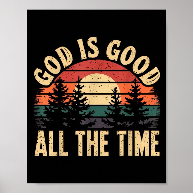 Póster Dios Es Bueno Todo El Tiempo Versículo De La Bibli (Frente)