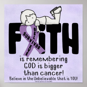Póster Dios es más grande que el cáncer