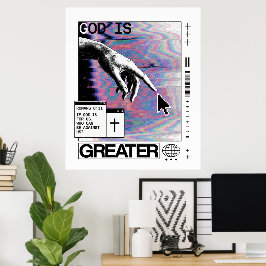 Póster Dios Es Más Grande Ropa Callejera Cristiana Modern