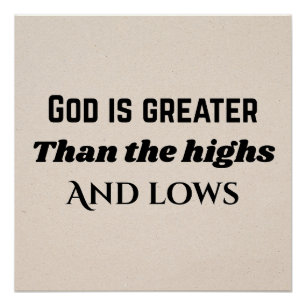 Póster Dios es más tipografía cristiana
