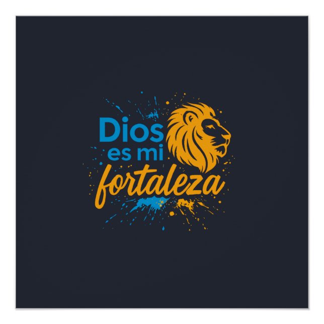 Póster Dios es mi fortaleza  (Anverso)