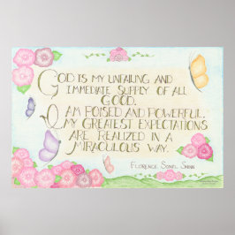 Póster Dios es mi fuente- Florence Scovel Shinn Poster