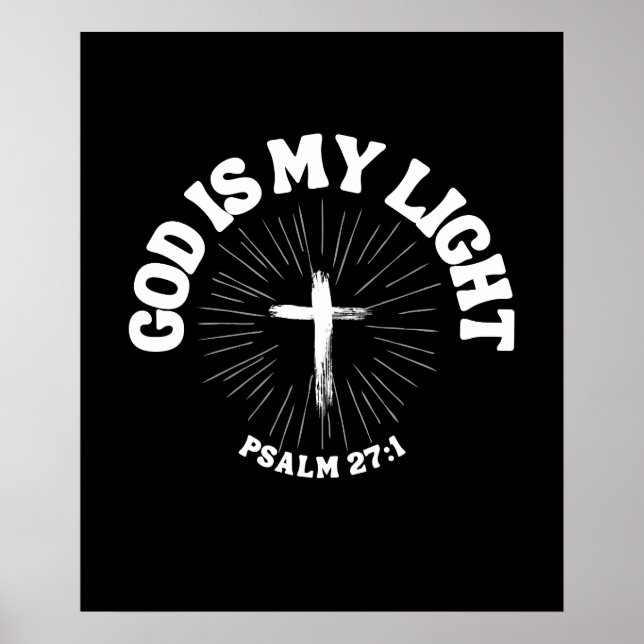 Póster Dios es mi luz - Salmo 27:1 (Frente)