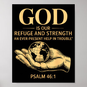 Póster Dios Es Nuestro Refugio Y Fortaleza – Salmo 46_1 C