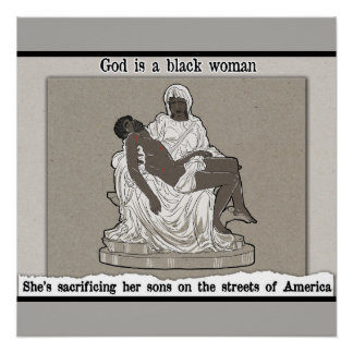 Póster Dios es una mujer negra
